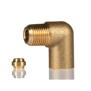 Norgren Pneumatic Fitting 36 Metric Series Brass 90° Angle Threaded-to-Tube Connection 181450418