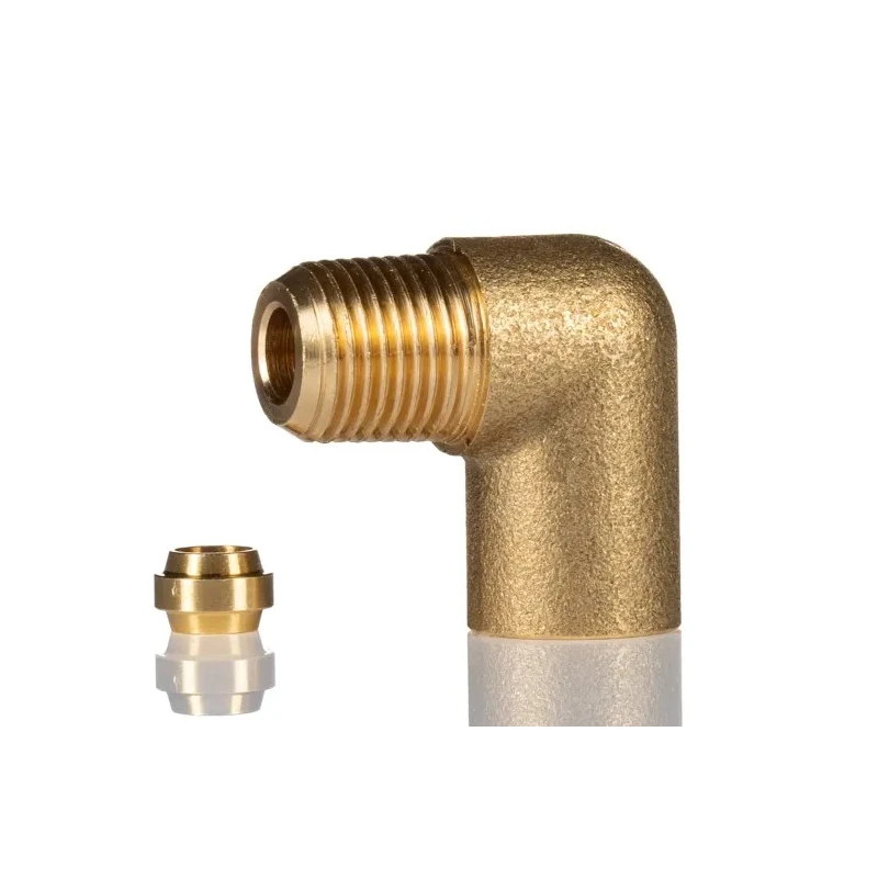 Norgren Pneumatic Fitting 36 Metric Series Brass 90° Angle Threaded-to-Tube Connection 181450418
