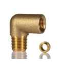 Norgren Pneumatic Fitting 36 Metric Series Brass 90° Angle Threaded-to-Tube Connection 181450418