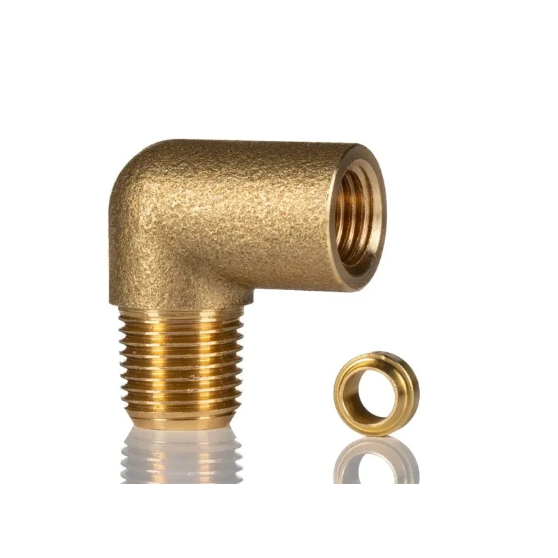 Norgren Pneumatic Fitting 36 Metric Series Brass 90° Angle Threaded-to-Tube Connection 181450418