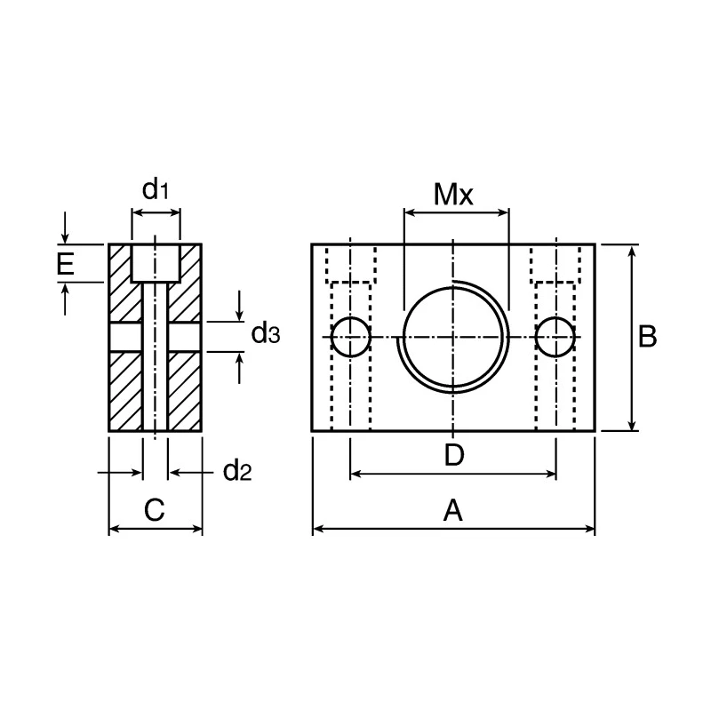 ACE Mounting Plate, UM Series, Universal Mounting Plate for Miniature Shock Absorbers UM12