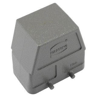 HARTING Heavy Duty Power Connector Hood B Range, Back Shell, 2 Lever Locking, Die Cast Aluminium Body 09300100801