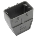 HARTING Heavy Duty Power Connector Hood B Range, Back Shell, 2 Lever Locking, Die Cast Aluminium Body 09300100801