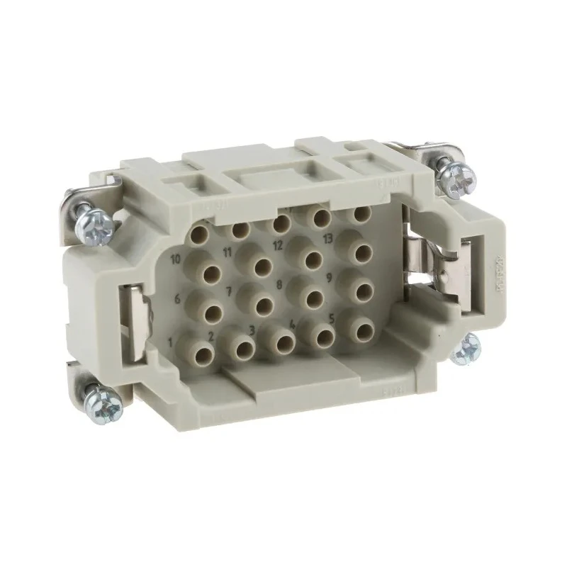 HARTING Heavy Duty Power Connector Insert 16A 500V HAN EE Series Male 18 Contacts 09320183001