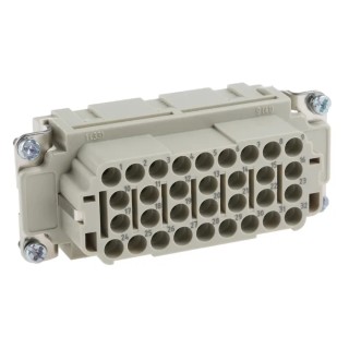 HARTING Heavy Duty Power Connector Insert 16A HAN EE Series Female 32 Contacts 09320323101