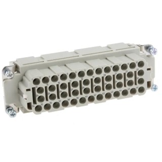 HARTING Heavy Duty Power Connector Insert 16A 500V HAN EE Series Female 46 Contacts 09320463101