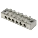 RS PRO 6-Way Double Screw Earth Terminal Block, 0mm², 16 mm², 16AWG Wire, Screw Termination, Brass Housing 283-0768