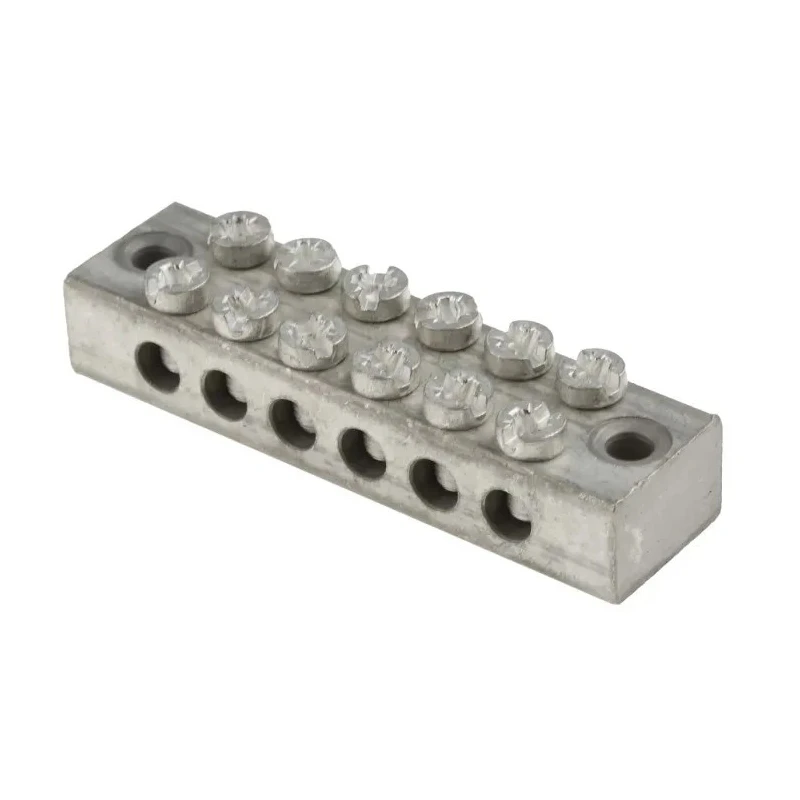 RS PRO 6-Way Double Screw Earth Terminal Block, 0mm², 16 mm², 16AWG Wire, Screw Termination, Brass Housing 283-0768