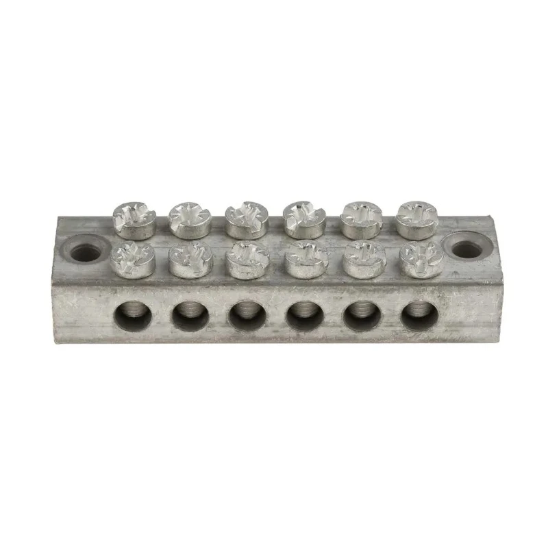RS PRO 6-Way Double Screw Earth Terminal Block, 0mm², 16 mm², 16AWG Wire, Screw Termination, Brass Housing 283-0768