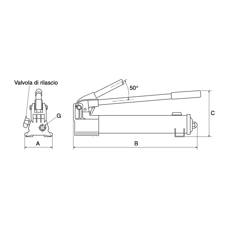 Enerpac Hydraulic Hand Pump P391, 901 cm³ Usable Oil Capacity, 25.4 mm Cylinder Stroke, 700 bar Operating Pressure P391