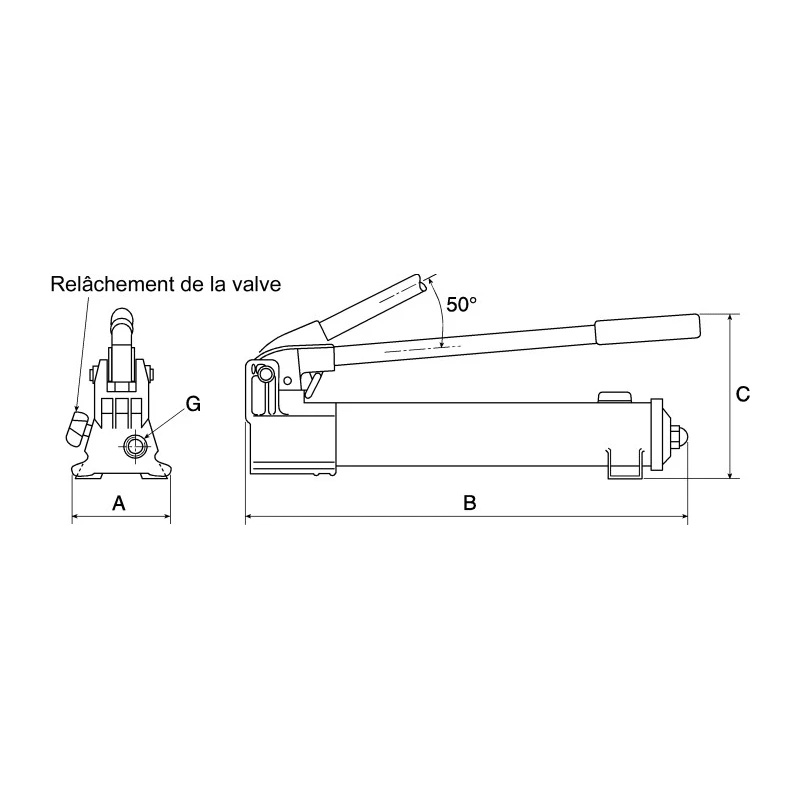 Enerpac Hydraulic Hand Pump P391, 901 cm³ Usable Oil Capacity, 25.4 mm Cylinder Stroke, 700 bar Operating Pressure P391
