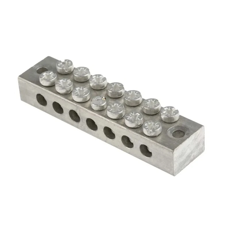 RS PRO 7-Way Double Screw Earth Terminal Block, 0mm², 16 mm², 16AWG Wire, Screw Termination, Brass Housing 283-0774
