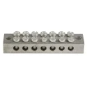 RS PRO 7-Way Double Screw Earth Terminal Block, 0mm², 16 mm², 16AWG Wire, Screw Termination, Brass Housing 283-0774