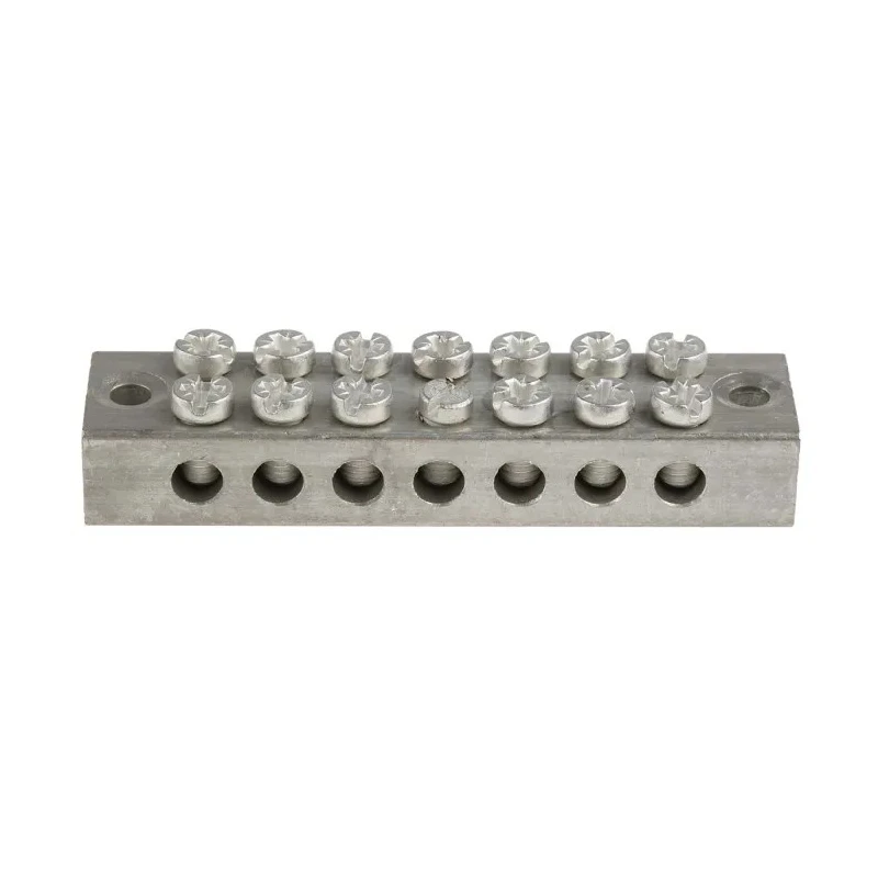 RS PRO 7-Way Double Screw Earth Terminal Block, 0mm², 16 mm², 16AWG Wire, Screw Termination, Brass Housing 283-0774