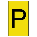 HellermannTyton Ovalgrip Pre-Printed Slide-On Cable Marker, Black Legend "P", Yellow PVC, 2.5 to 6 mm Cable, 901-10467