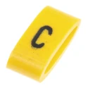 HellermannTyton Ovalgrip Slide-On Cable Marker Black Pre-printed "C" for 2.5-6 mm Cable Diameter 901-10454
