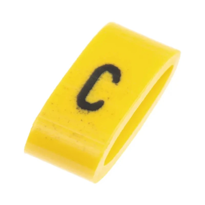 HellermannTyton Ovalgrip Slide-On Cable Marker Black Pre-printed "C" for 2.5-6 mm Cable Diameter 901-10454