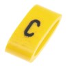 HellermannTyton Ovalgrip Slide-On Cable Marker Black Pre-printed "C" for 2.5-6 mm Cable Diameter 901-10454