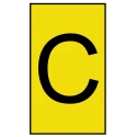 HellermannTyton Ovalgrip Slide-On Cable Marker Black Pre-printed "C" for 2.5-6 mm Cable Diameter 901-10454