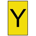 HellermannTyton Ovalgrip Slide-On Cable Marker, Black Legend "Y", Yellow Marker for 2.5 mm to 531-00426 HOBS85-PVC-YE (500)