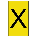 HellermannTyton Ovalgrip Slide-On Cable Marker, Black, Pre-printed "X", 6 mm Cable Yellow, 2.5 mm Cable 901-10475