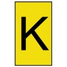 HellermannTyton Ovalgrip Slide-On Cable Marker, Black Pre-printed "K", Yellow Marker for 2.5mm to 6mm Cable 901-10462