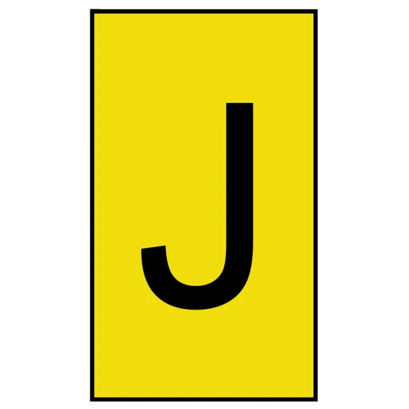 HellermannTyton Ovalgrip Slide-On Cable Marker Black Pre-printed "J" for 2.5 to 6 mm Cable Diameter 901-10461