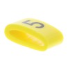 HellermannTyton Ovalgrip Slide-On Pre-Printed Cable Marker Black Legend "5", Yellow PVC, 2.5 - 6 mm Cable Diameter 901-10483