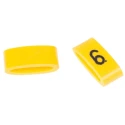 HellermannTyton Ovalgrip Slide-On Cable Marker Black, Pre-Printed "6" for 2.5–6 mm Cable Diameter 901-10484
