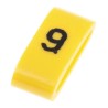 HellermannTyton Ovalgrip Slide-On Cable Marker, Black Legend, Yellow Marker, Pre-Printed "9", 6 mm Max Cable 901-10487