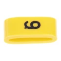 HellermannTyton Ovalgrip Slide-On Cable Marker, Black Legend, Yellow Marker, Pre-Printed "9", 6 mm Max Cable 901-10487