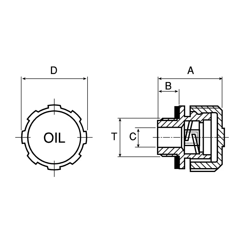 Elesa Hydraulic Breather Cap 42 mm Diameter G Thread Size 1/2 in Model 56671