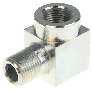 Enerpac 3/8in-18 NPTF Male-Female Elbow Adaptor, High Pressure Hydraulic Fitting, 700 bar Rated FZ1616