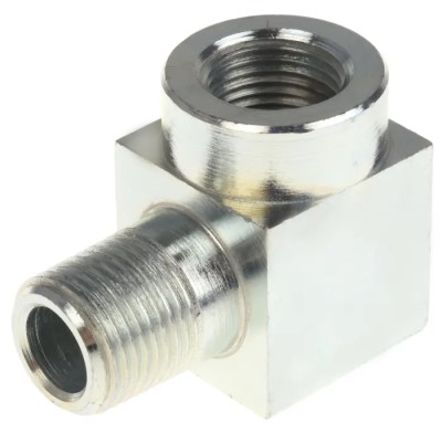 Enerpac 3/8in-18 NPTF Male-Female Elbow Adaptor, High Pressure Hydraulic Fitting, 700 bar Rated FZ1616