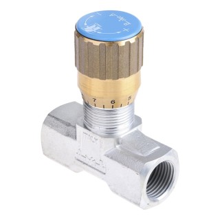 RS PRO In Line Mounting Hydraulic Flow Control Valve BSP 1/2 in 210 bar 50L/min 283-4007
