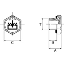Elesa Hydraulic Blanking Plug Fibreglass Reinforced Polyamide Based Technopolymer Matt Finish 30°C to 100°C 58641