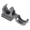 PMA Grey Polyamide 66 Conduit Cable Clip, Integrated Safety Clip, Model SFH-12-0