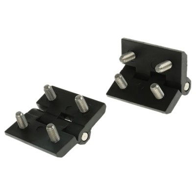 Steinbach & Vollman Polycarbonate Butt Hinge with Fixed Pin Bolt-On Fixing 50 mm x 50 mm x 6 mm 283-4114