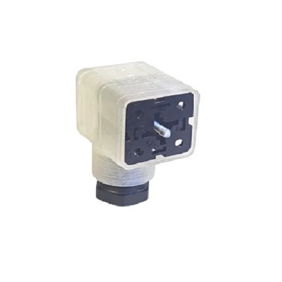 Hirschmann GDML 2P+E DIN 43650 A Solenoid Valve Connector Indicator Light, 24 V AC/DC 8A 932501002 GDML 2011 LED 24 GB black
