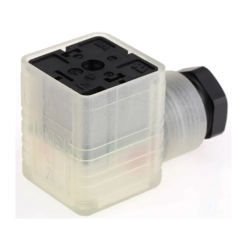 Hirschmann GDML 2P+E DIN 43650 A Solenoid Valve Connector Indicator Light, 24 V AC/DC 8A 932501002 GDML 2011 LED 24 GB black