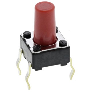 Alps Alpine Red Keyboard Switch 6 mm SPST Momentary 50mA 12 V dc Snap-in STTSKHHBS