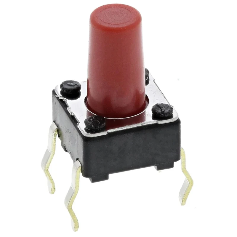 Alps Alpine Red Keyboard Switch 6 mm SPST Momentary 50mA 12 V dc Snap-in STTSKHHBS