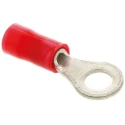 RS PRO PLASTI-GRIP Insulated Crimp Ring Terminal M4 Stud Size 22 AWG 16 AWG Wire Size Red 34148