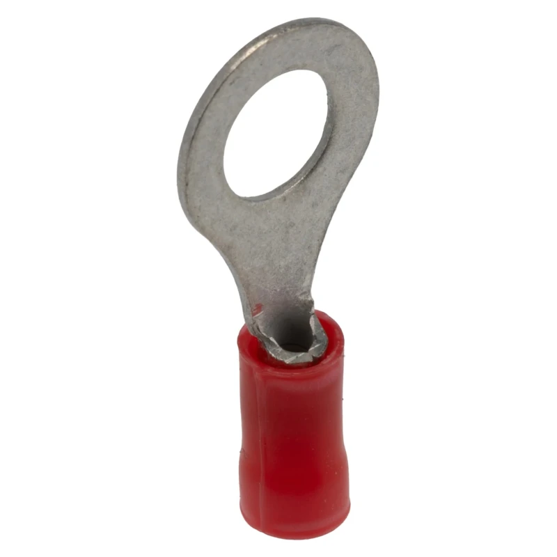 RS PRO PLASTI-GRIP Insulated Crimp Ring Terminal M6 Stud Size 22 AWG 16 AWG Wire Size Red 34150