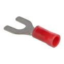 TE Connectivity PLASTI-GRIP Insulated Fork Terminal 22 AWG to 16 AWG M4 Stud Size Vinyl Red 34155