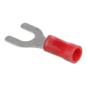 TE Connectivity PLASTI-GRIP Insulated Fork Terminal, 22 AWG to 16 AWG, M5 Stud Size Vinyl Red 34156