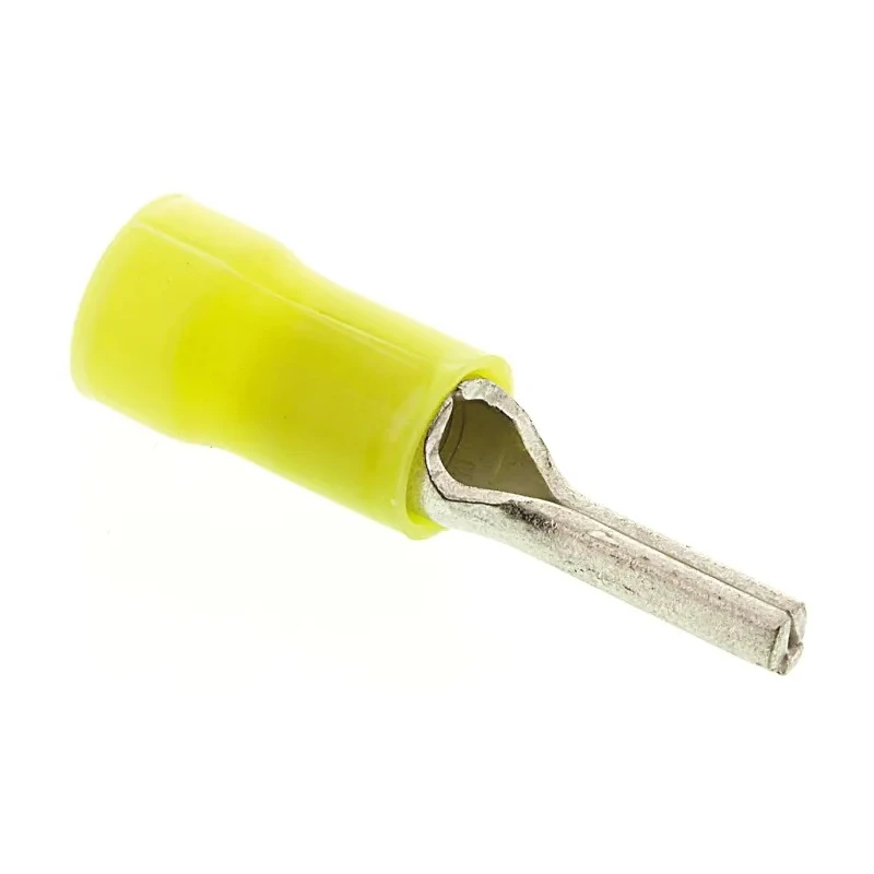 RS PRO TE Connectivity PLASTI-GRIP Insulated Tin Crimp Pin Connector 12 AWG to 10 AWG Yellow Nylon Insulation 165085-0