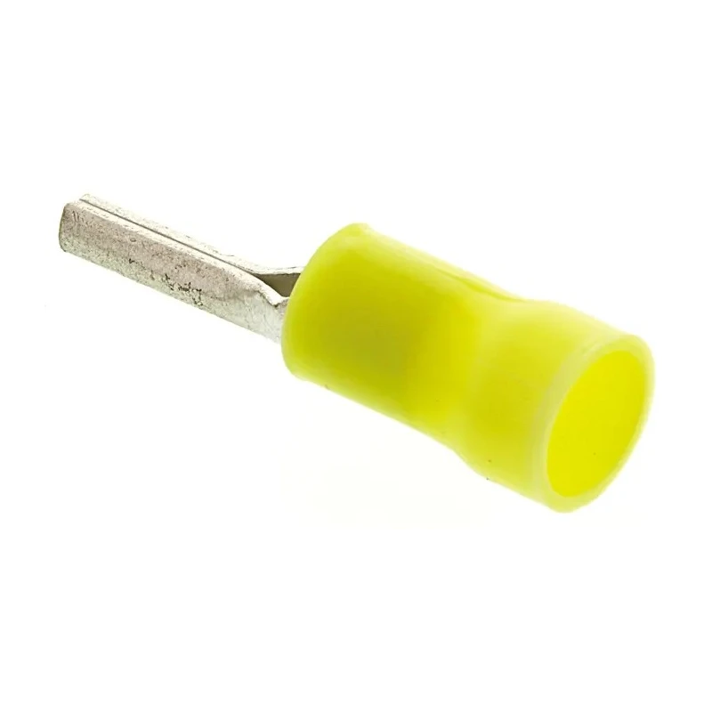 RS PRO TE Connectivity PLASTI-GRIP Insulated Tin Crimp Pin Connector 12 AWG to 10 AWG Yellow Nylon Insulation 165085-0