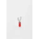 TE Connectivity PLASTI-GRIP Insulated Fork Terminal 22 AWG to 16 AWG M3.5 Stud Size Polyvinyl Chloride Red 34154