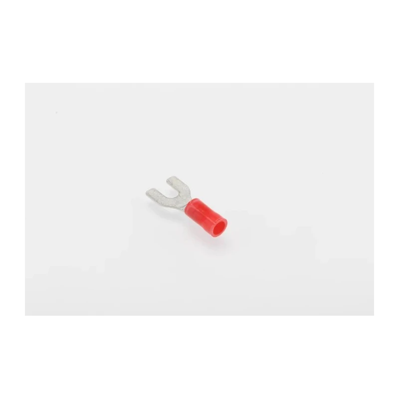 TE Connectivity PLASTI-GRIP Insulated Fork Terminal 22 AWG to 16 AWG M3.5 Stud Size Polyvinyl Chloride Red 34154